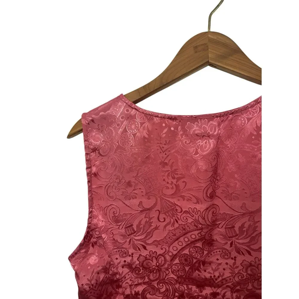 Vtg Victoria’s Secret Cami Tank Top Shorts Set Small Gold Label Pink Festival - Picture 5 of 12